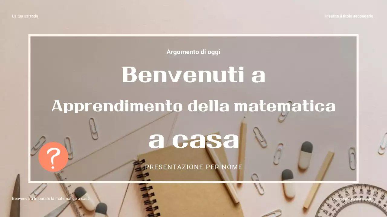Presentazione della Guida per i genitori alla matematica quotidiana a casa