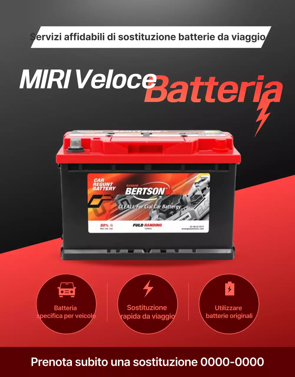 pubblicità di auto moderna rossa