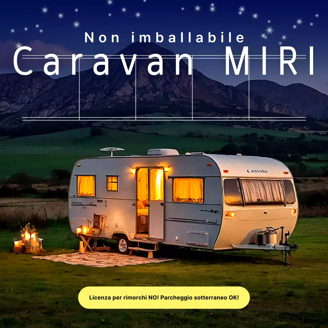 Pubblicità del camper moderno della Marina