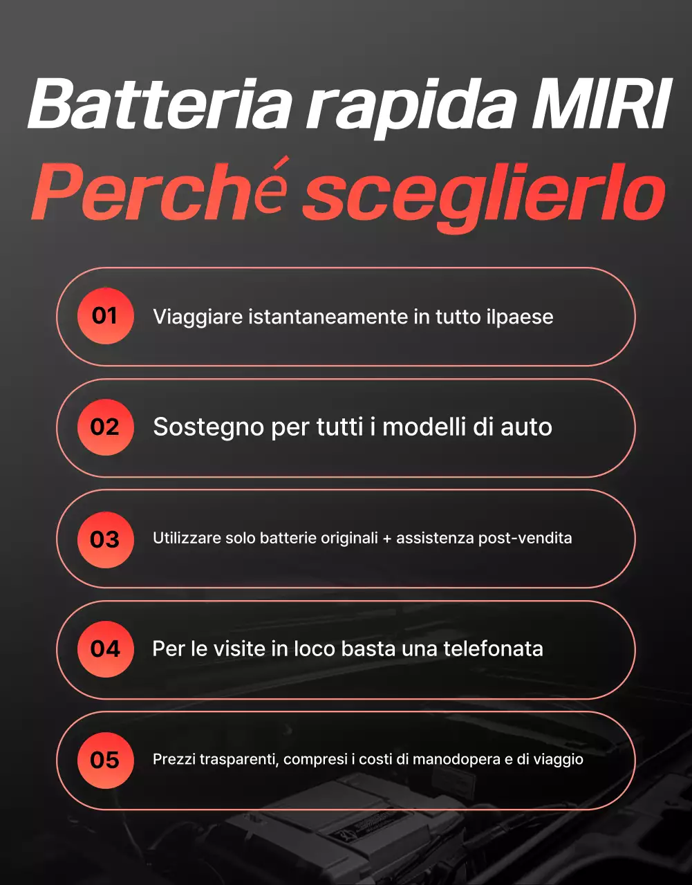 pubblicità di auto moderna rossa