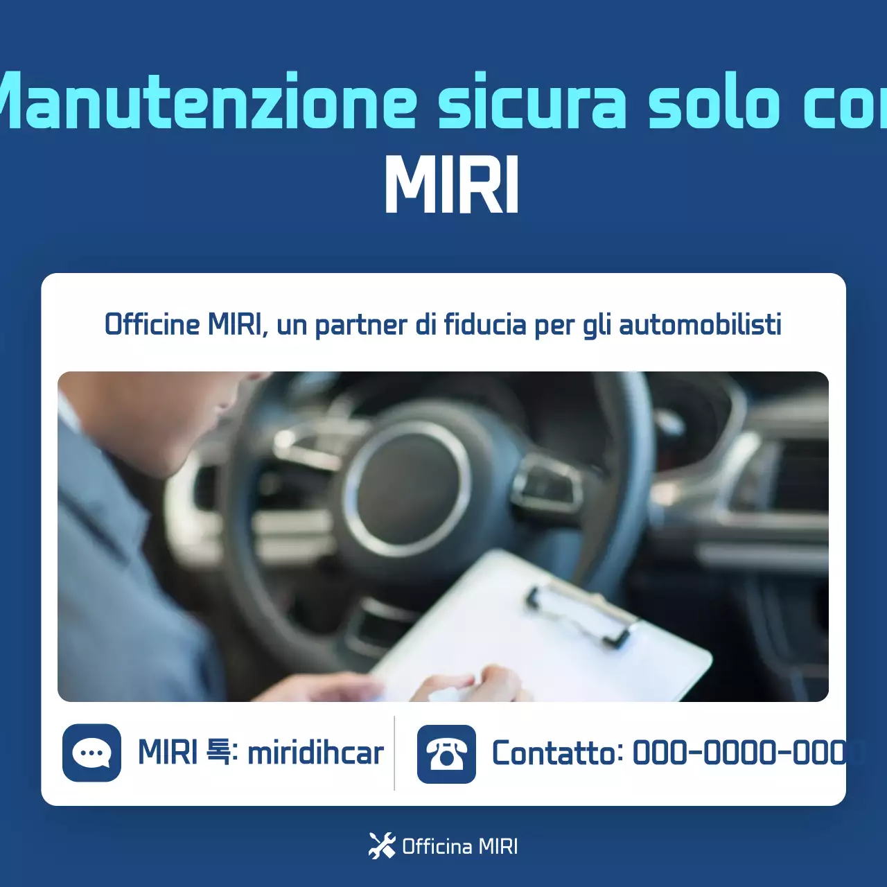 Guida all'ispezione delle auto moderne blu