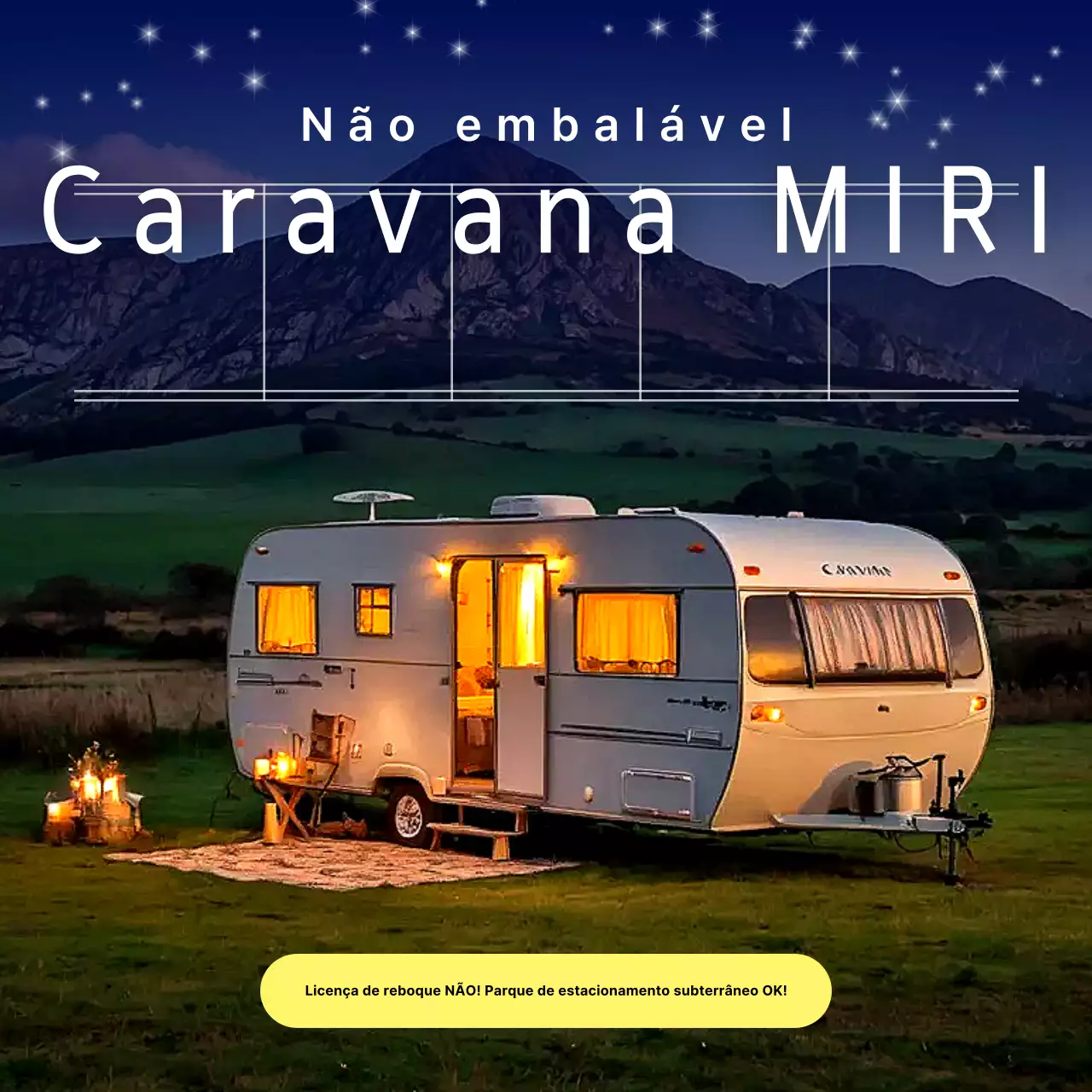 Anúncio de van camper moderna da Marinha