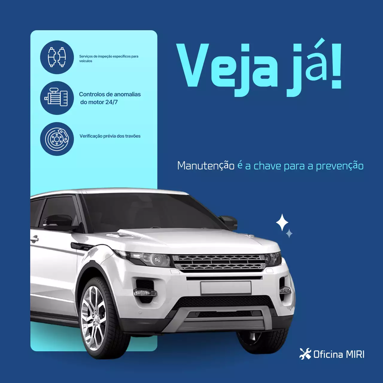 Guia de Inspeção de Carros Modernos Azuis