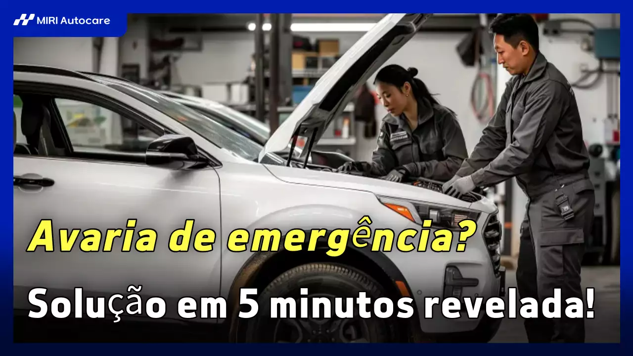 Anúncio de reparo de carro moderno azul