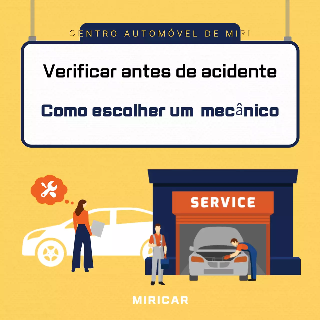 Propaganda de carro moderno amarelo