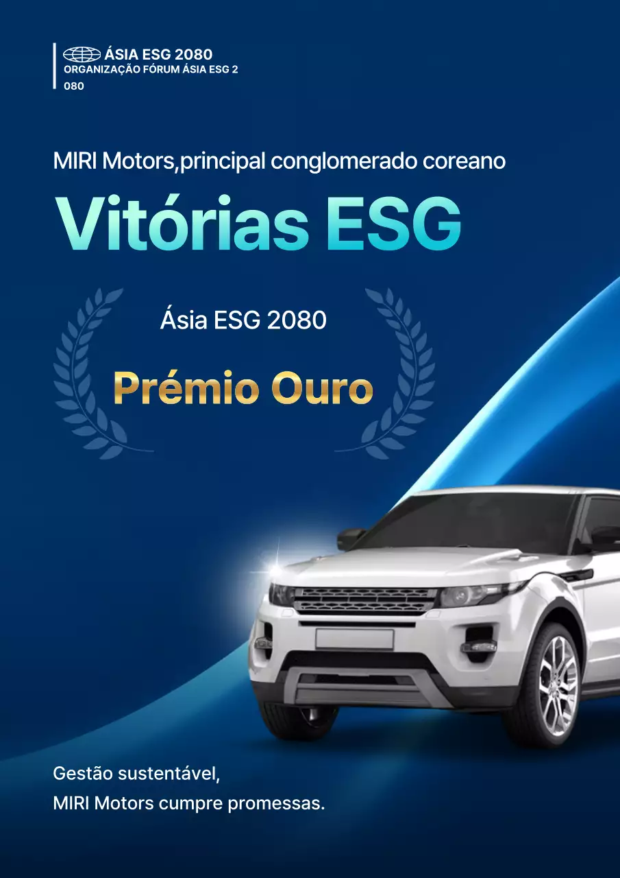 Promoção da Sustentabilidade Corporativa do Carro Moderno Azul