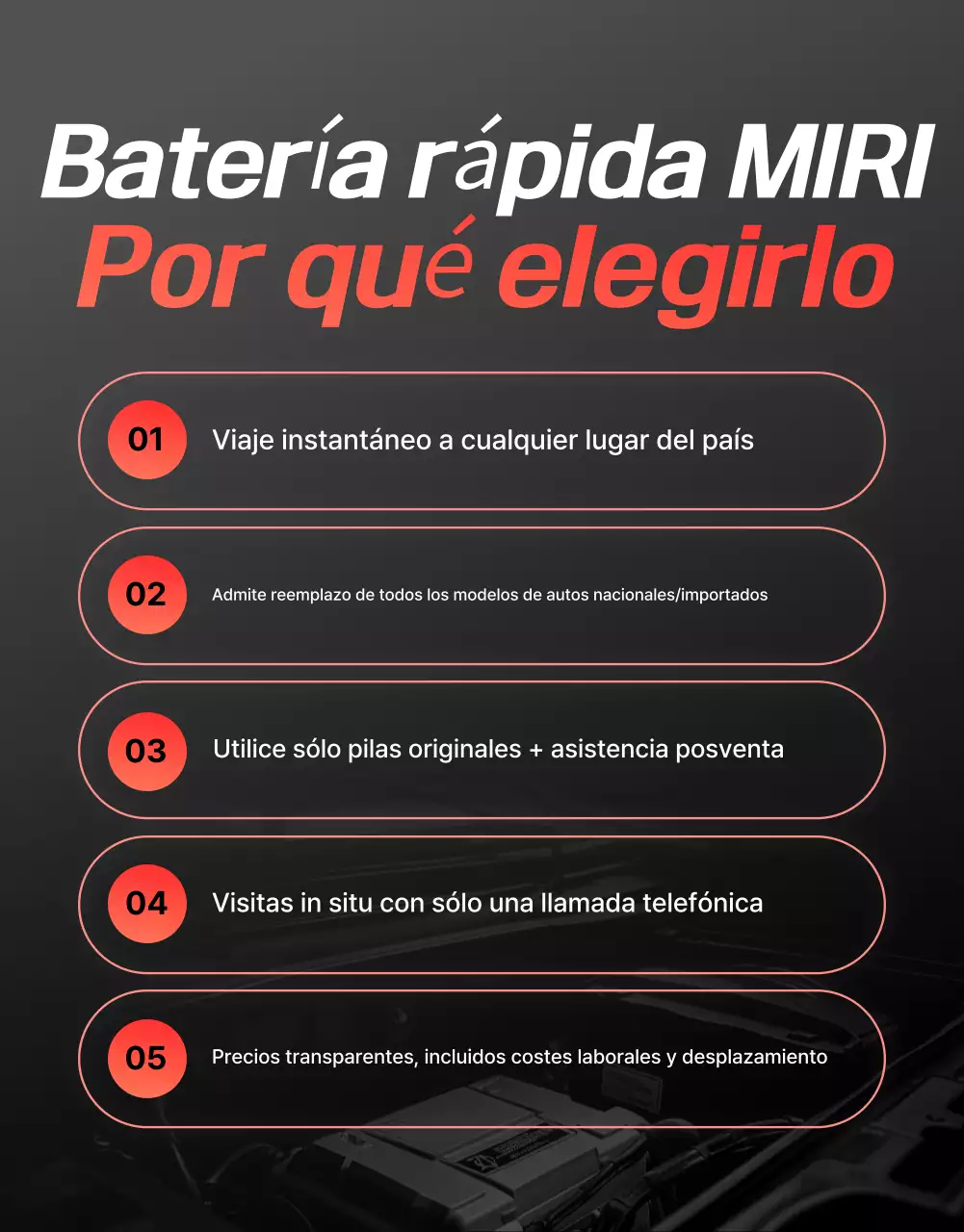 Anuncio de coche moderno rojo