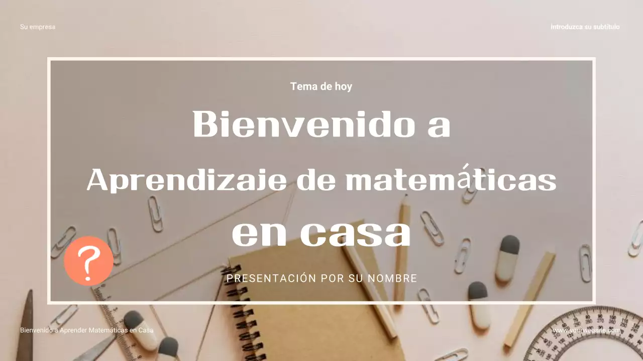 Guía para padres sobre matemáticas cotidianas en casa Presentación