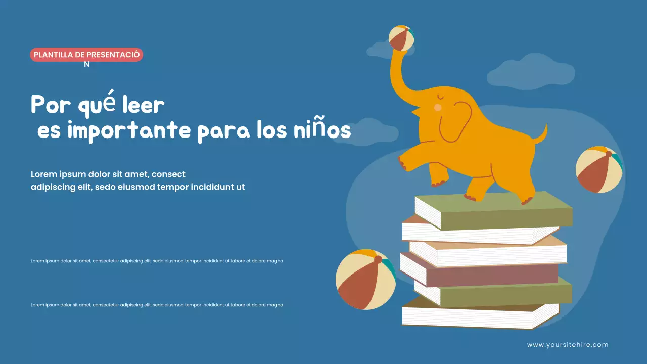 Presentación ilustrada de educación en casa en amarillo