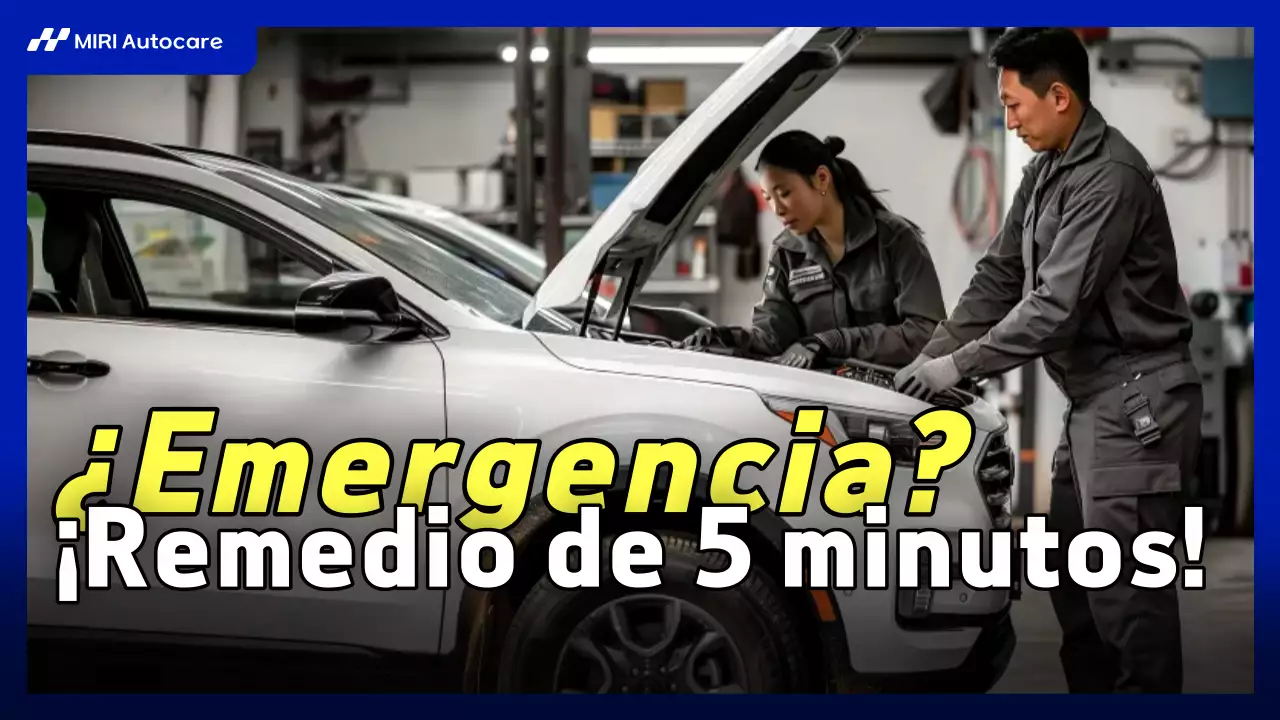 Anuncio de reparación de coches modernos de color azul