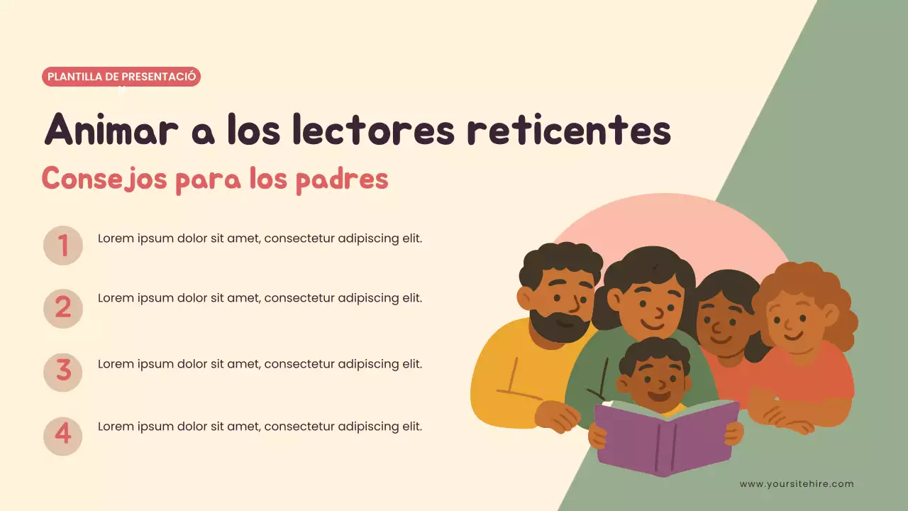Presentación ilustrada de educación en casa en amarillo