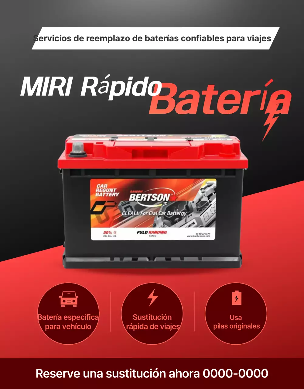 Anuncio de coche moderno rojo