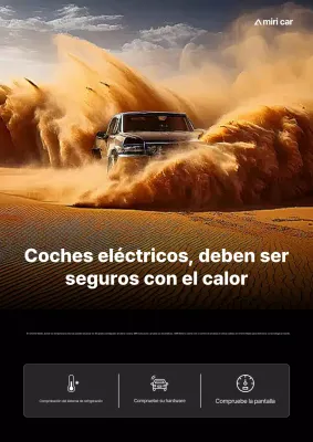 Anuncio de coche eléctrico moderno de color marrón