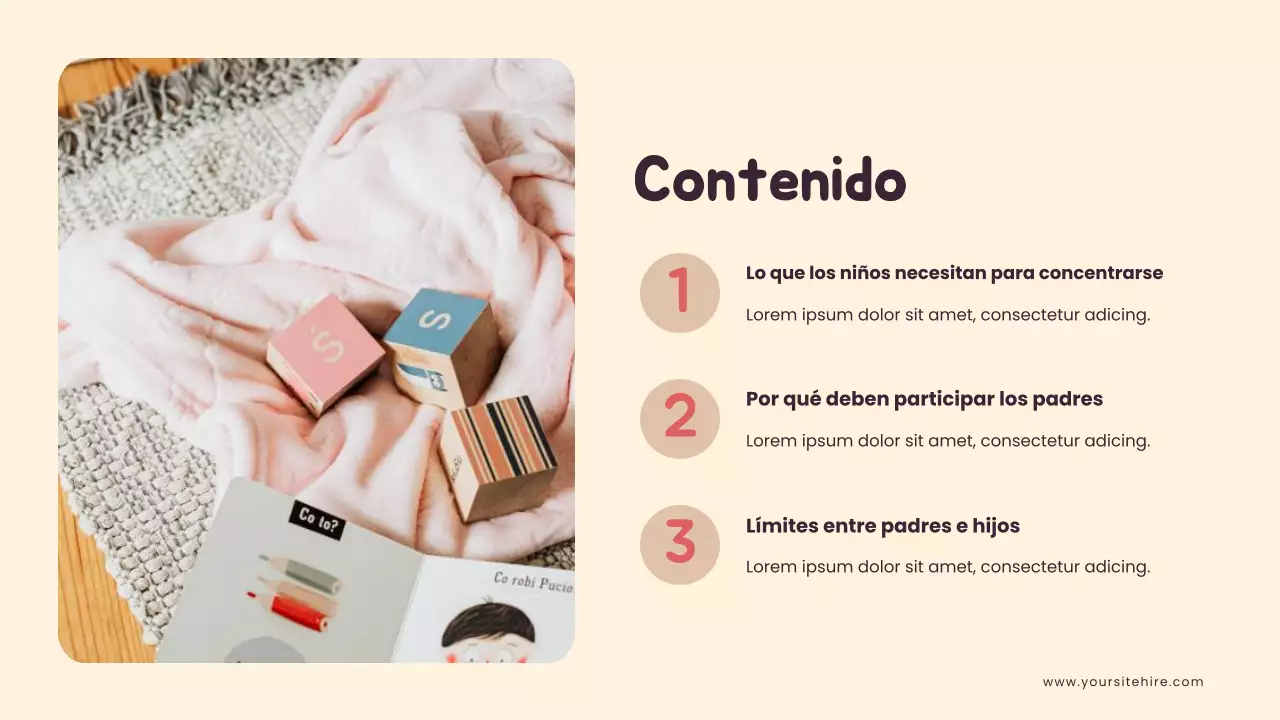 Presentación ilustrada de educación en casa en amarillo