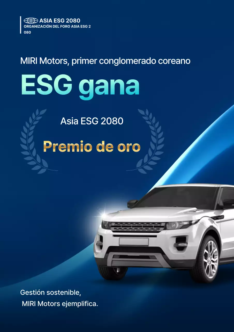 Promoción de sostenibilidad corporativa de Blue Modern Car