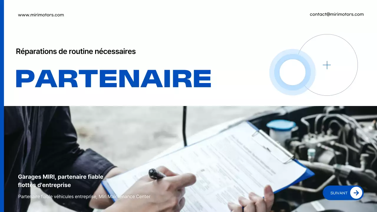 Publicité de réparation de voiture moderne bleue