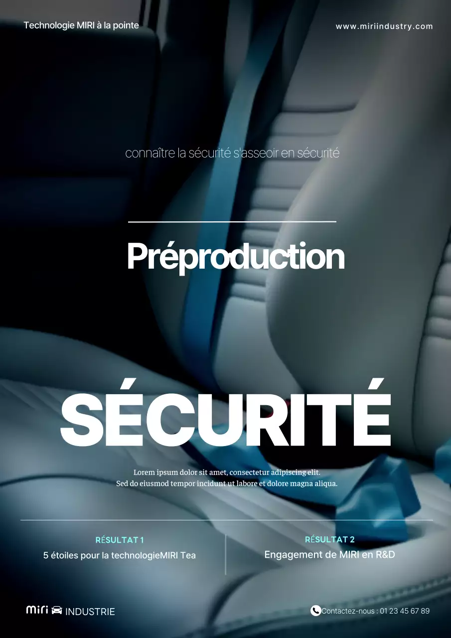 Publicité de sécurité moderne bleue