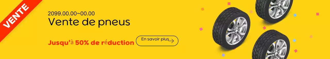 Vente de pneus jaunes simples