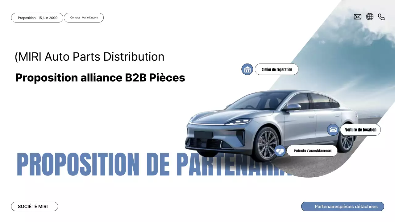 Proposition de voiture grise moderne