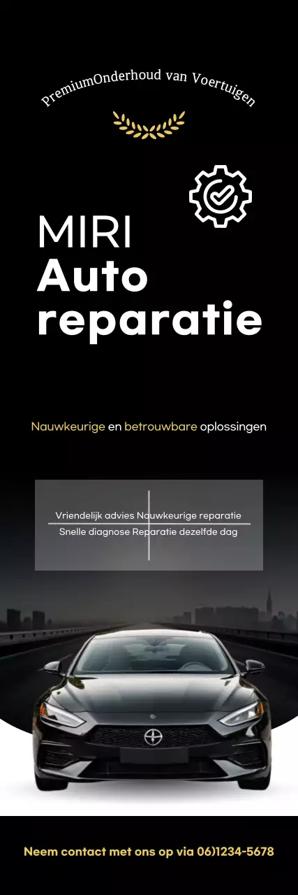 zwarte moderne auto advertentie