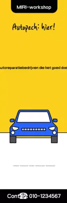Gele moderne autoreparatiewerkplaatsadvertentie