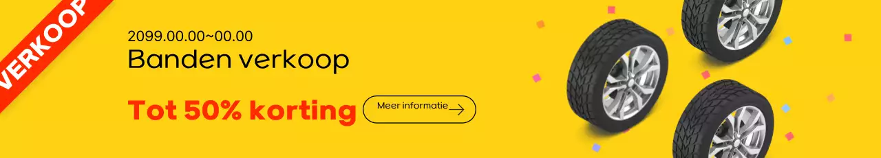 Gele eenvoudige bandenverkoop