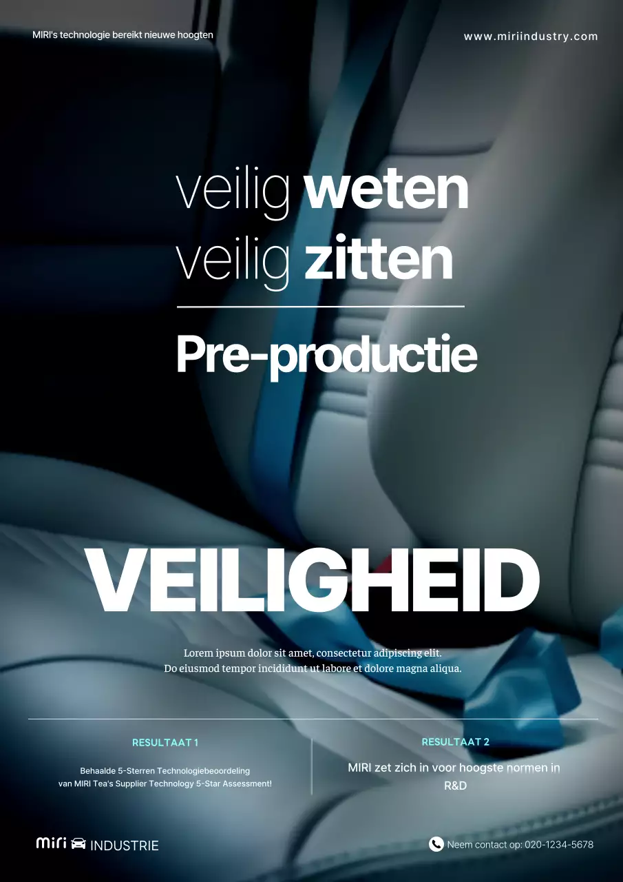 Blauwe moderne veiligheidsadvertentie