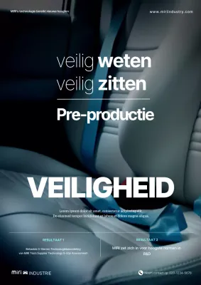 Blauwe moderne veiligheidsadvertentie