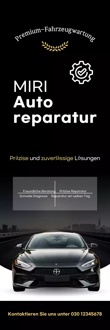 schwarze moderne Autowerbung