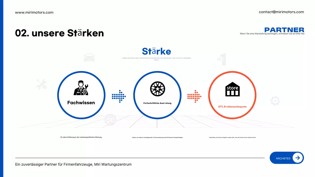 Blaue moderne Autoreparaturanzeige