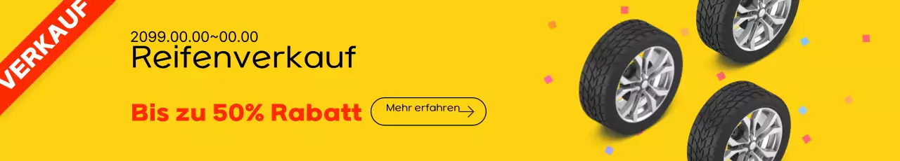 Gelber Simple-Reifenverkauf