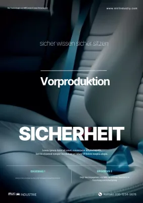 Blaue moderne Sicherheitswerbung