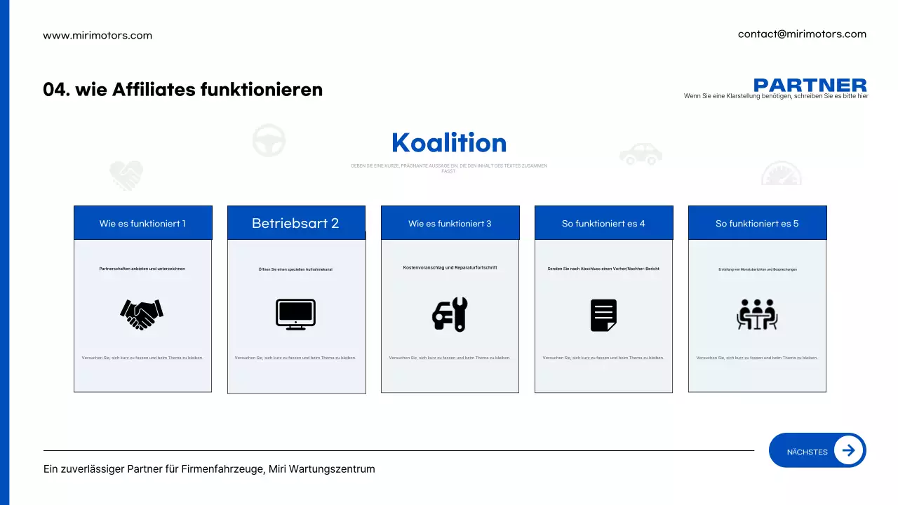 Blaue moderne Autoreparaturanzeige