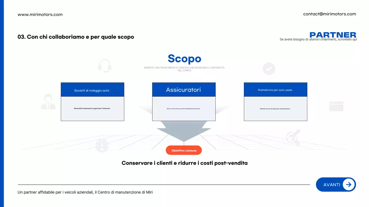 Pubblicità di riparazione auto moderne blu