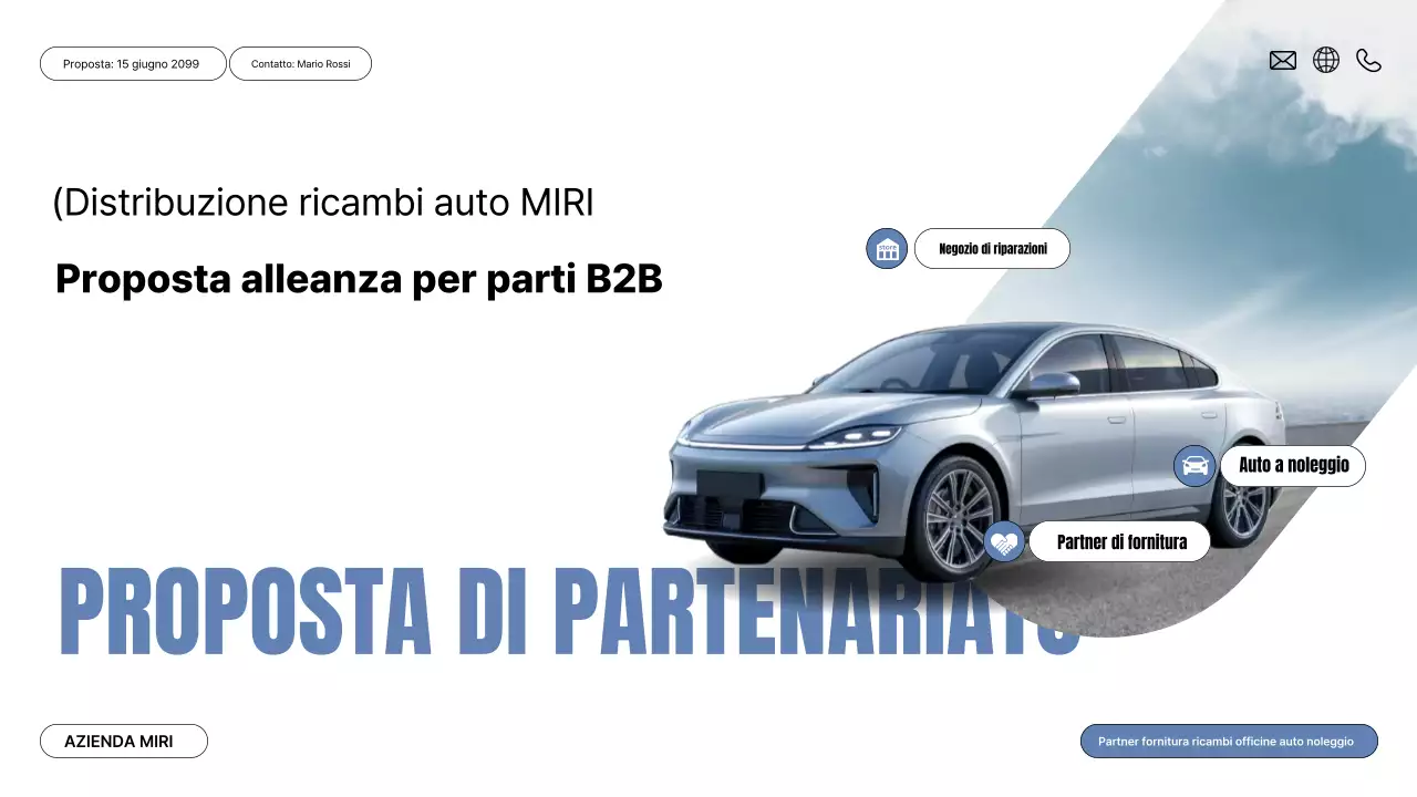 Proposta di auto moderna grigia
