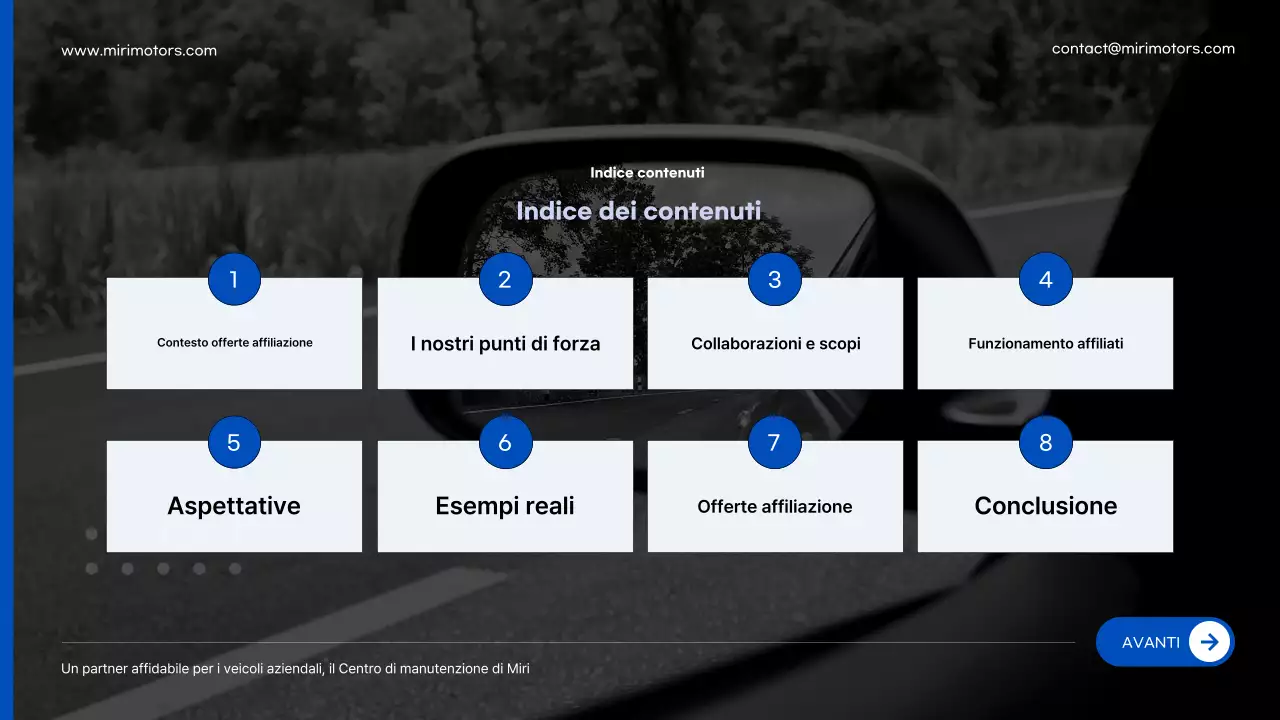 Pubblicità di riparazione auto moderne blu