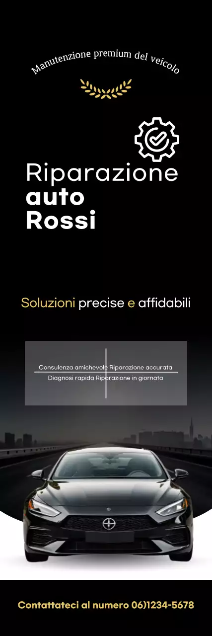 pubblicità di auto moderna nera