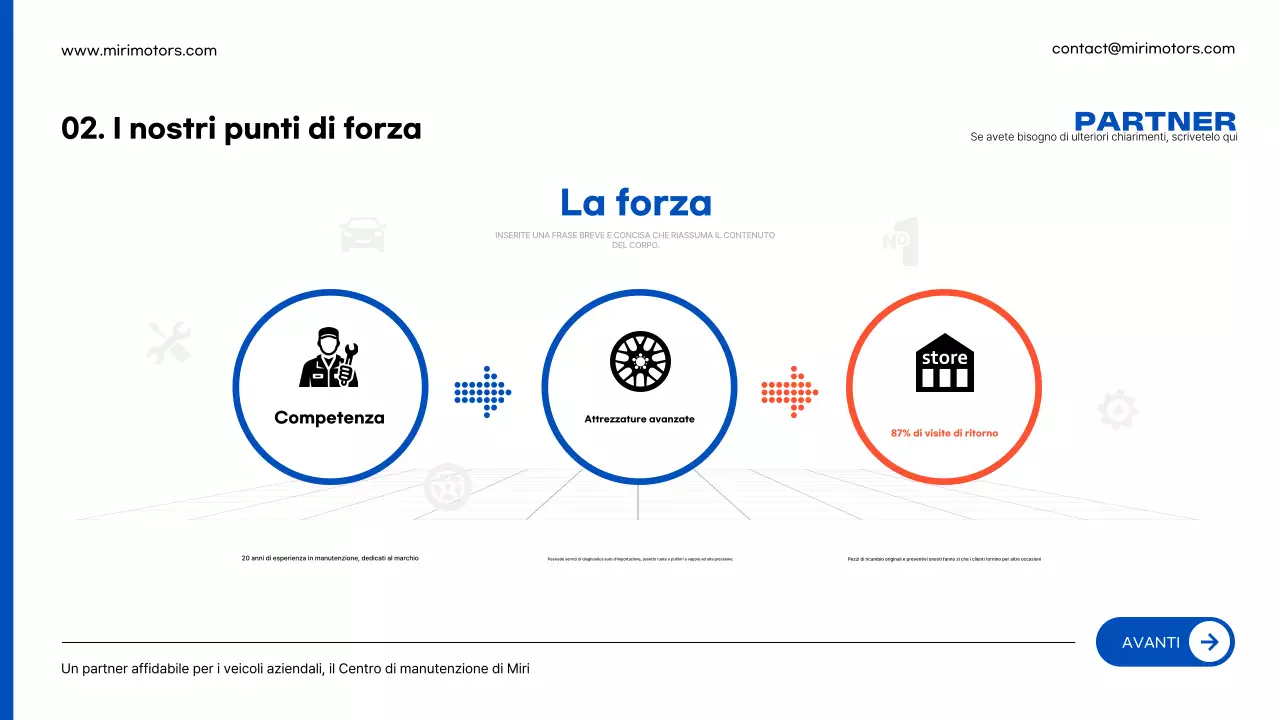 Pubblicità di riparazione auto moderne blu