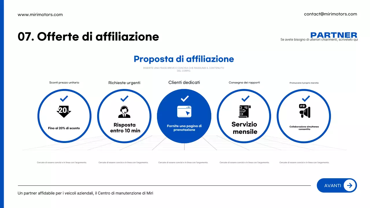 Pubblicità di riparazione auto moderne blu