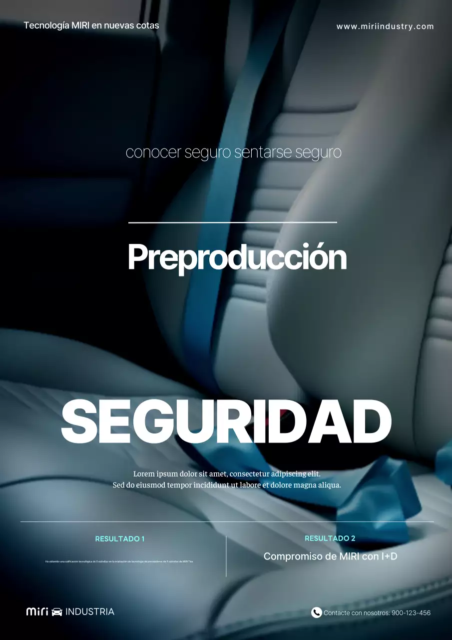 Anuncio de seguridad moderno azul
