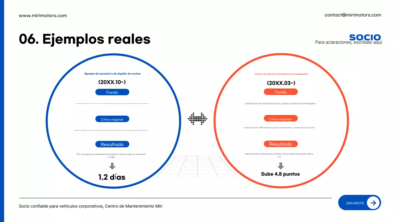 Anuncio de reparación de coches modernos de color azul