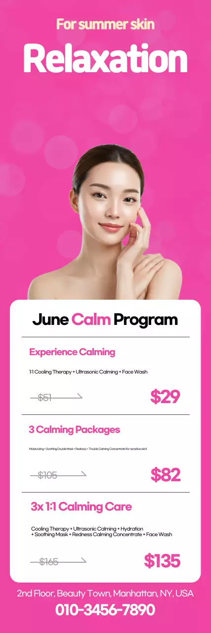 Pink Modern Skincare Advertisement
