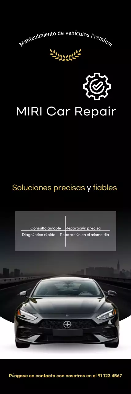 Anuncio de coche moderno negro