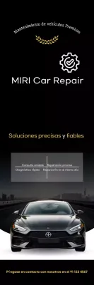 Anuncio de coche moderno negro