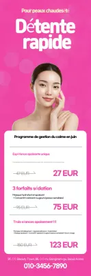 Publicité pour les soins de la peau modernes et roses