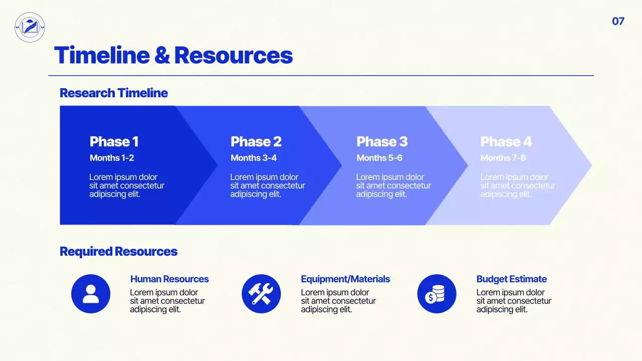 Blue Modern Research Presentation