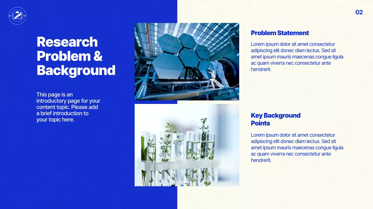 Blue Modern Research Presentation