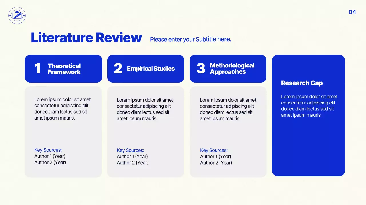 Blue Modern Research Presentation