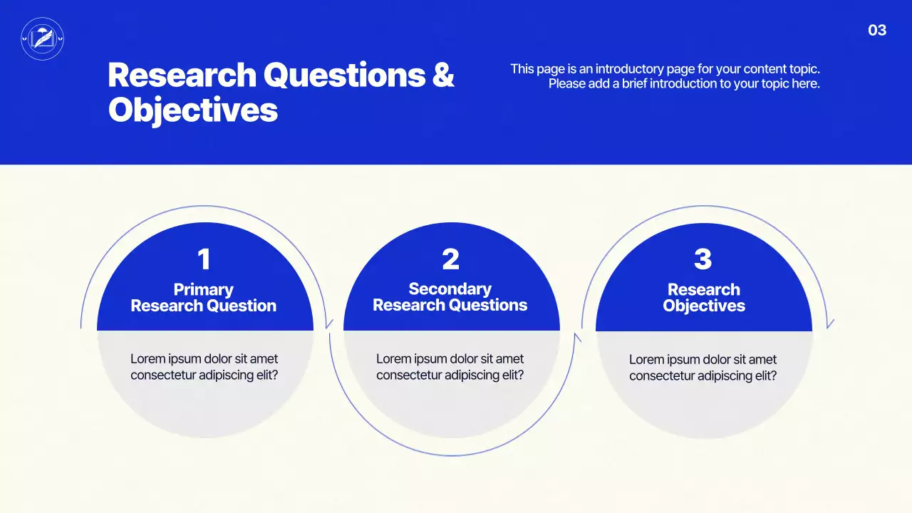 Blue Modern Research Presentation