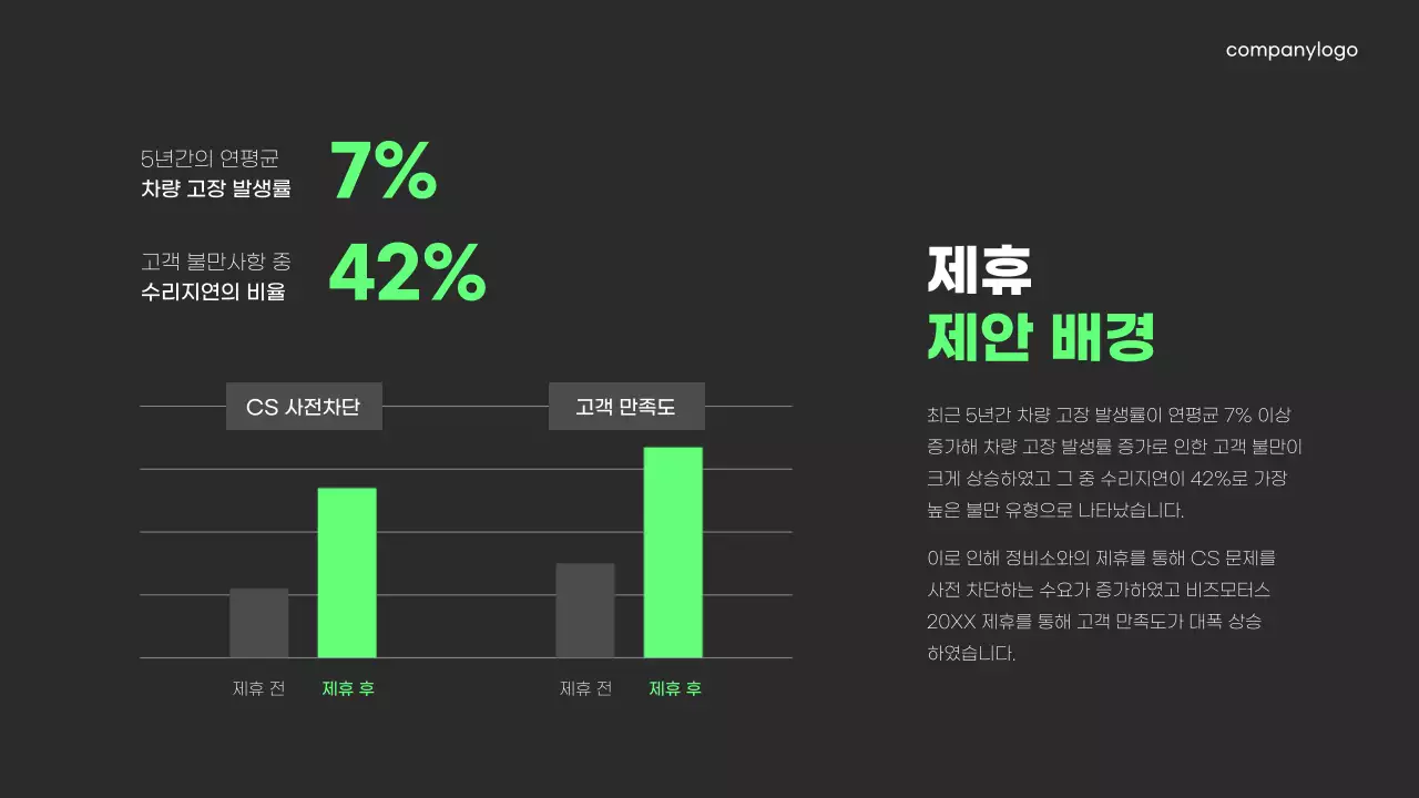 회색 모던 정비 제안서 제안